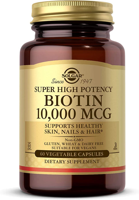 Biotina premium 10,000 MCG Solgar