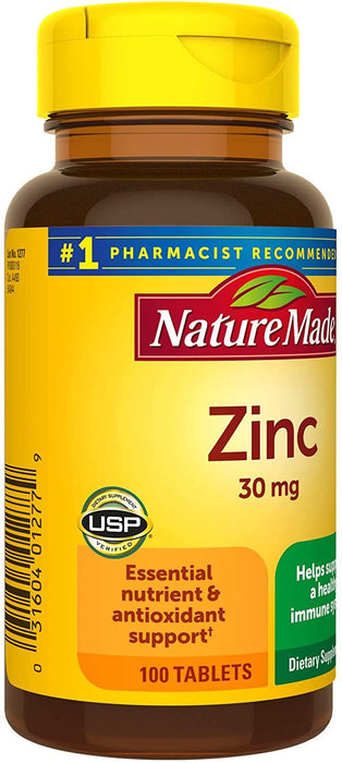 Zinc 30 mg tabletas Nature Made