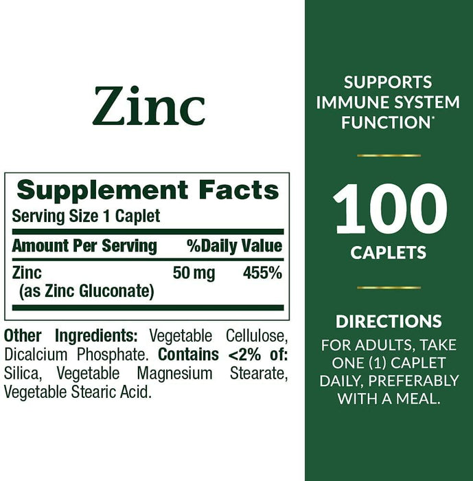 Zinc 50 mg Nature's Bounty